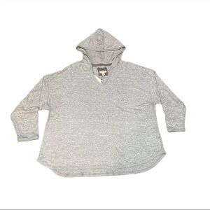 Cupio 2X Hoodie Light Heather Grey Gray Long Sleeve Hoodie cozy comfy stretchy